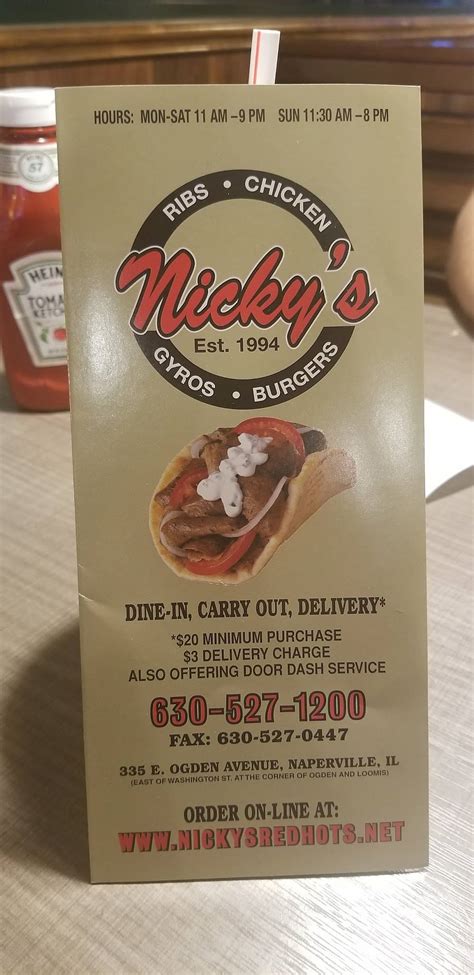 nicky's red hots naperville menu|nicki red hots naperville il.